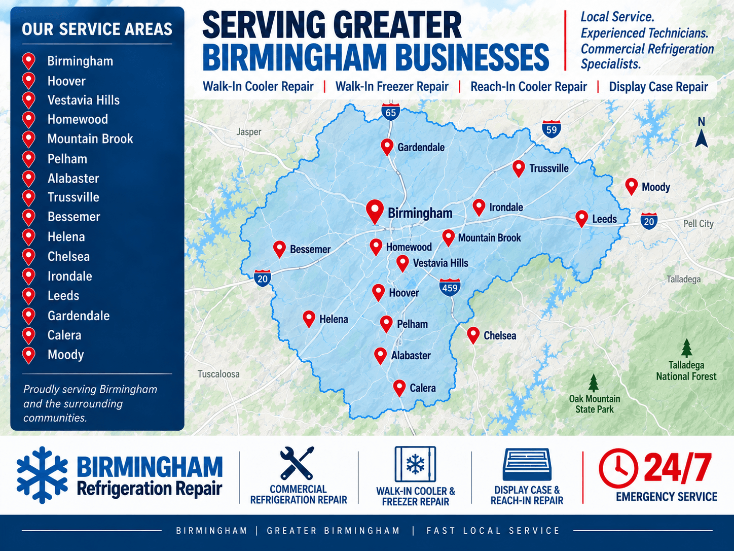 Birmingham Alabama Reach-In Cooler Repair